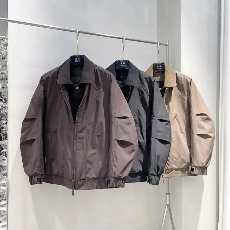 【赢家】秋冬季高定原创设计翻领假两件棉衣外套612