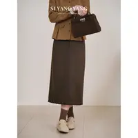 斯洋洋SIYANG斜纹柔软通勤百搭后腰松紧半裙BQ510A017SYY