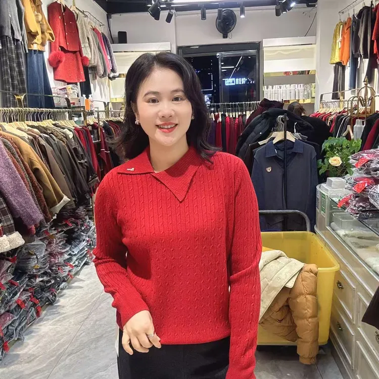 10-8140不规则领针织毛衣56长