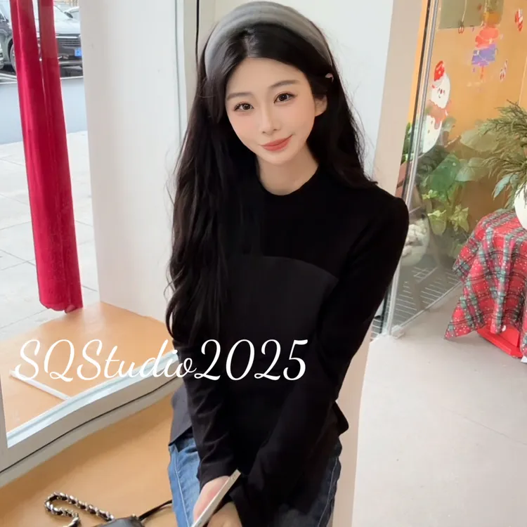 【率性主角上衣】时尚显瘦拼接设计感高级特色上衣-K1276
