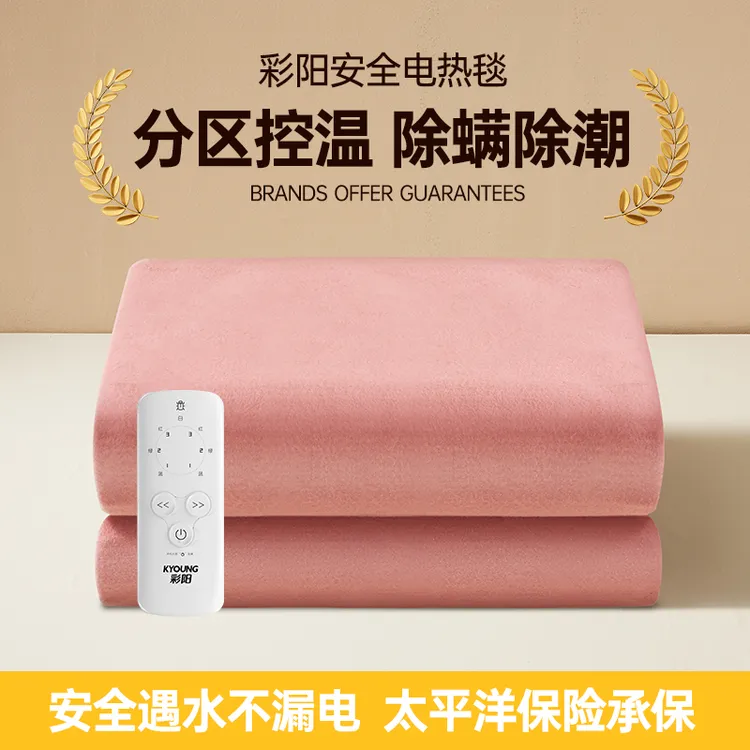 彩阳电热毯单人双人双控电褥子宿舍家用冬季取暖除螨排潮加热毯