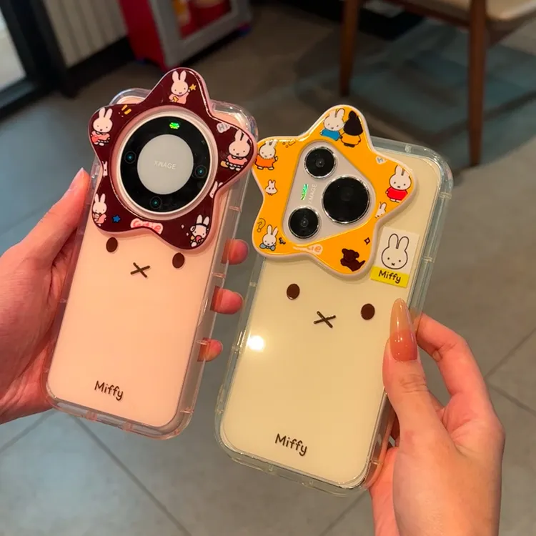 欧克里里米菲兔表情适用苹果16/17星星镜头手机壳华为vivoppo小米
