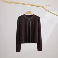 WANTHAT/凡黛卡重工烫钻百搭针织开衫8065