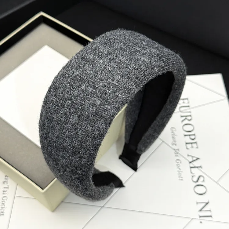 2025新款高级感针织发箍女宽边气质头箍时尚百搭遮白发发卡头饰