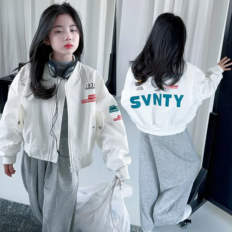 女童棒球服外套春季2025新款儿童欧若风夹克衫春秋装韩版百搭上衣
