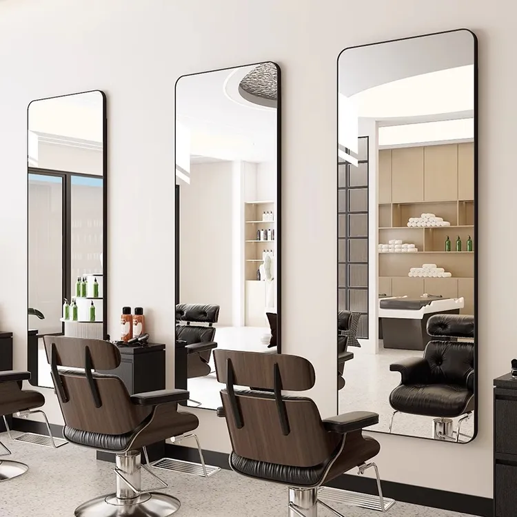 发廊理发店镜子壁挂式全身镜美容美发店挂墙单面镜剪发烫发大镜子
