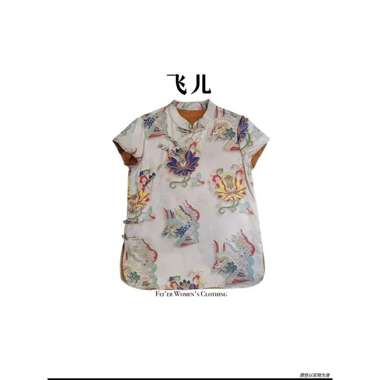 飞儿【彩莲南唐】2025夏季新款时尚百搭气质上衣