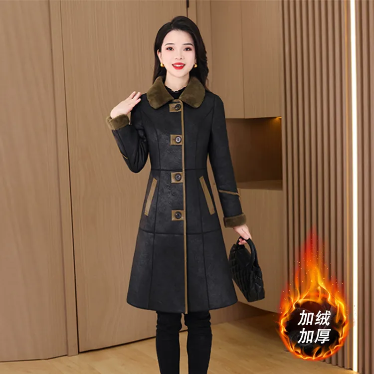 【绒外套】23870冬季优雅新款气质时尚大气减龄保暖毛呢外套