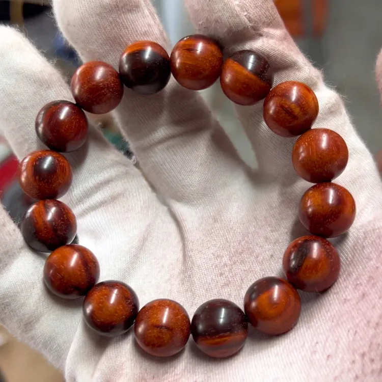 印度小叶紫檀1.5cm手串（无胶，无油，无蜡）