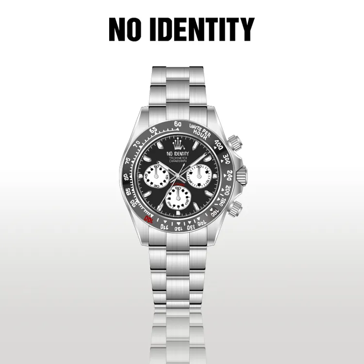 【新品】 Black knight 黑熊猫 石英机芯 蓝宝石玻璃男款 计时腕表