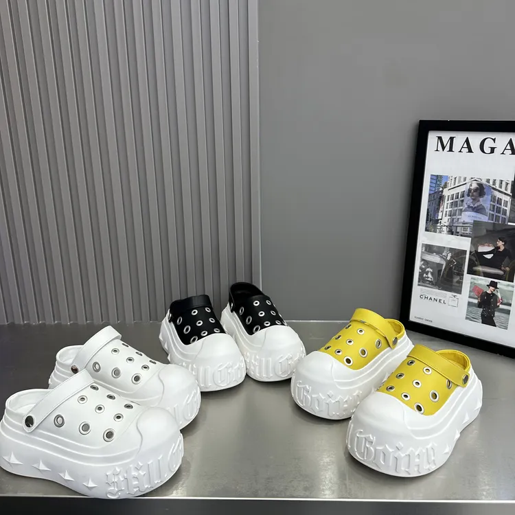 休闲风厚款拖鞋低跟女鞋小皮鞋时尚高跟透气包头防滑休闲百搭