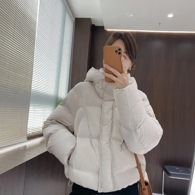 IMFLY金小金自制女装 90鸭绒羽绒服DYW10011冬季连帽抽绳羽绒服