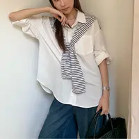 丸子 韩系衬衫假披肩 不可拆卸