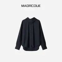 MADRCOUE 翻领单排扣气质长袖衬衫605422