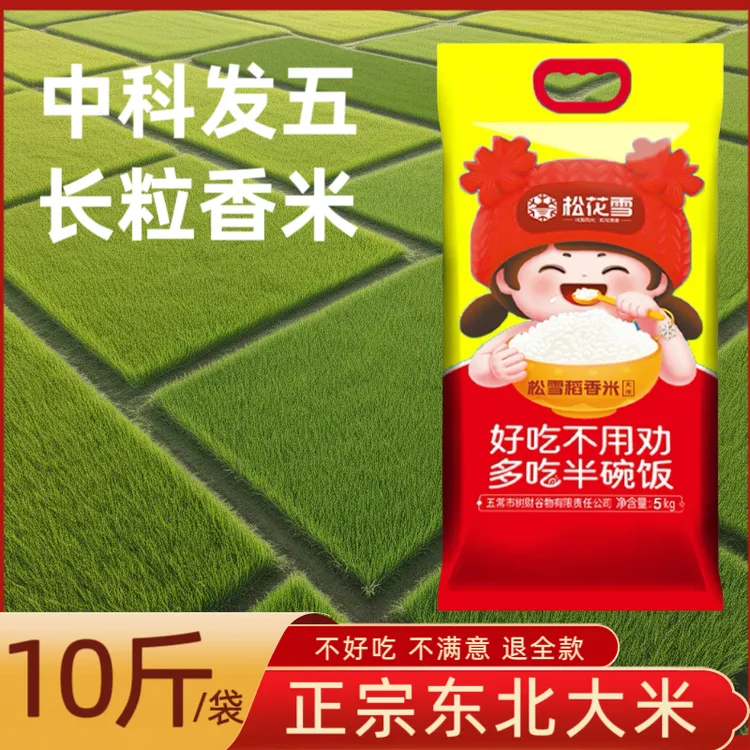 松花雪稻香米10斤东北大米2024新米优质长粒香米新大米现磨直发号