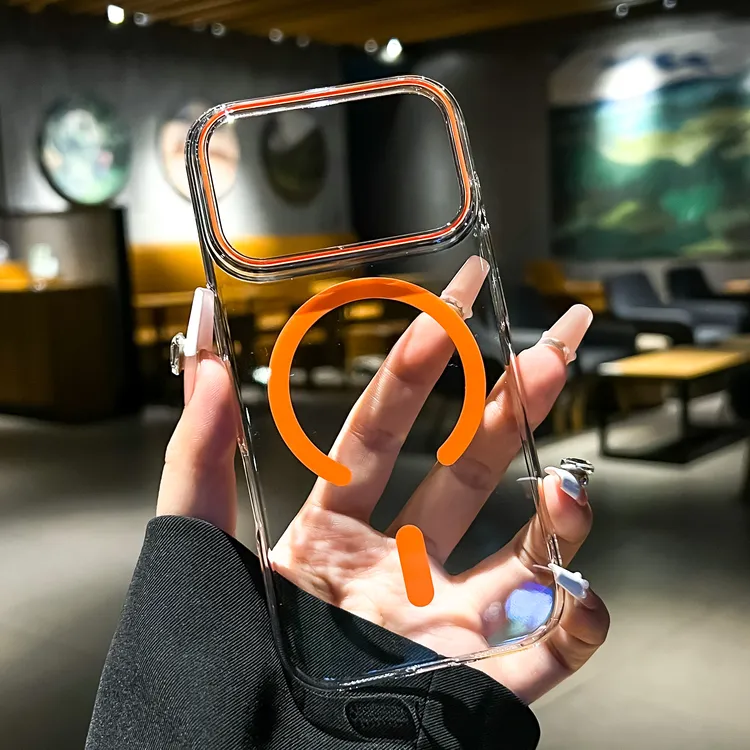 高透PC冰透防摔手机壳C型磁吸高级感设计适用iPhone17promax小米