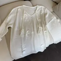 【百分百山羊绒】251042早秋时尚款绣花羊绒上衣洋气时尚