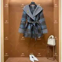 秋冬款小香风法式时尚复古中长款翻领羽绒服气质女 QD-2024821