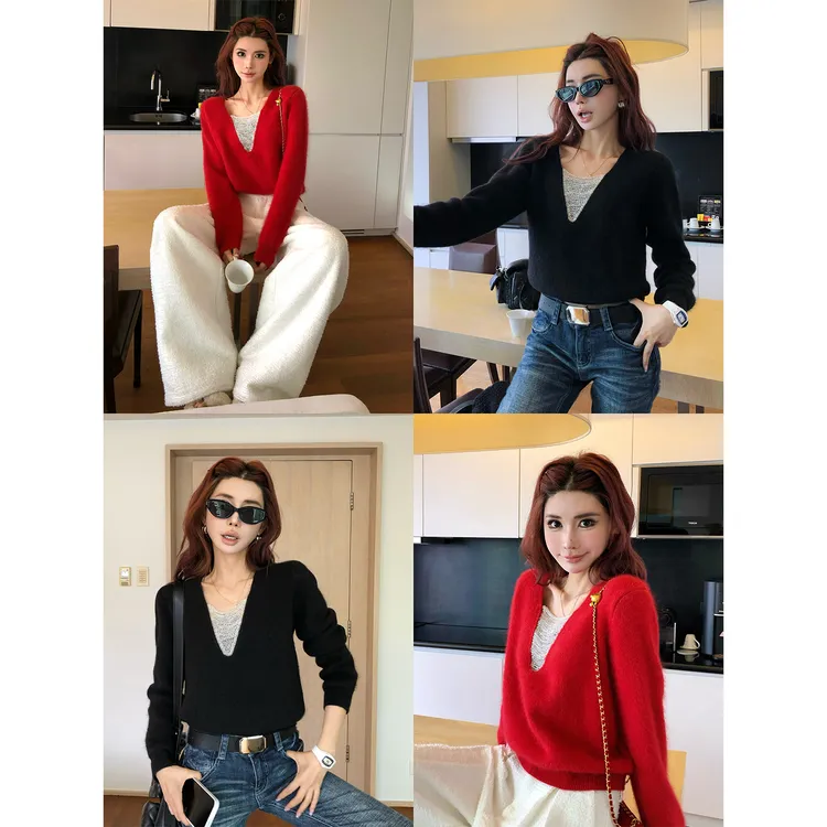 婉君【水晶晶羊毛毛衣】“羊毛+兔毛 雪雕纱线”重磅毛衣LWJ25D4M3831