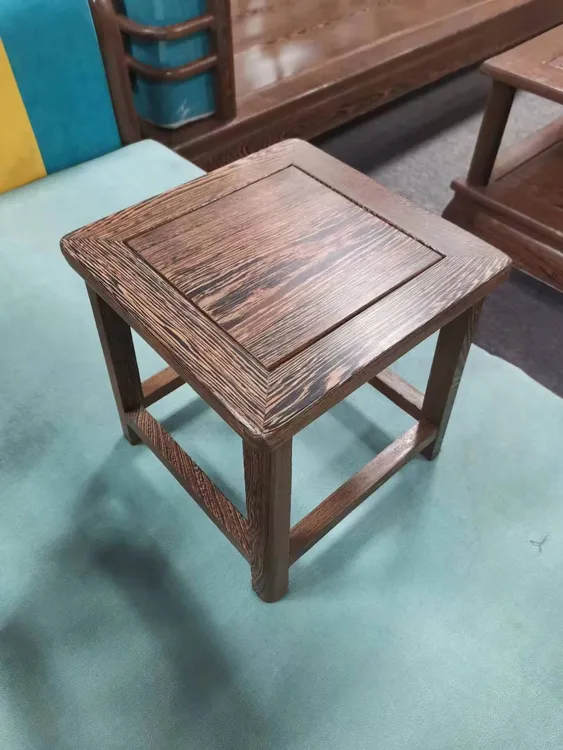 国标红木大叶鸡翅木小方凳