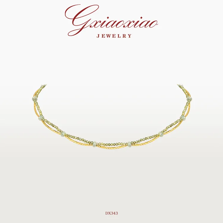 G XIAOXIAO 百搭双层叠戴编织项链 DX343新年礼物