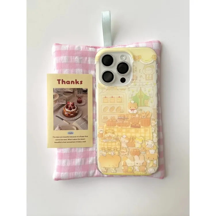 奥菲顿小熊烘焙店适用iPhone1615大孔手机壳华为vivo小米15oppo套