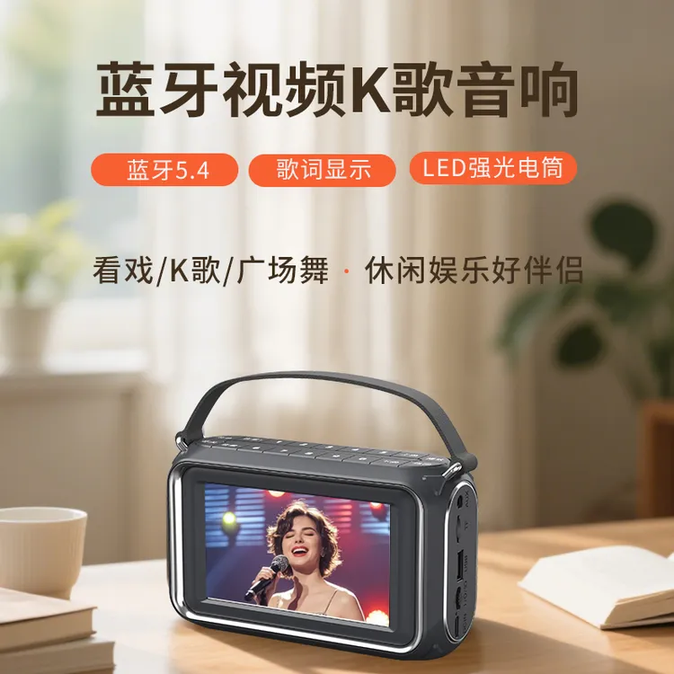 夏新新款带显示屏广场舞收音机唱戏K歌一体蓝牙音响
