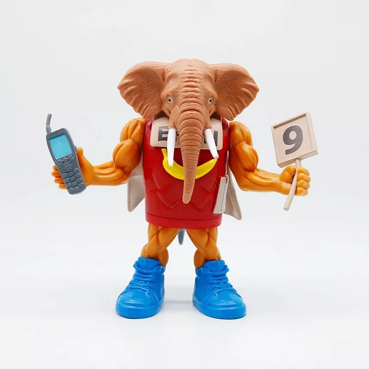 山海经9号房子手机大象融合怪手办大肌肉象拼装模型儿童玩具礼物