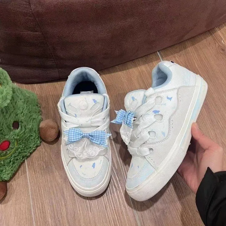 顽刻ollieskate面包鞋蓝莓蛋糕配色BAKE复古休闲男女国潮滑板鞋