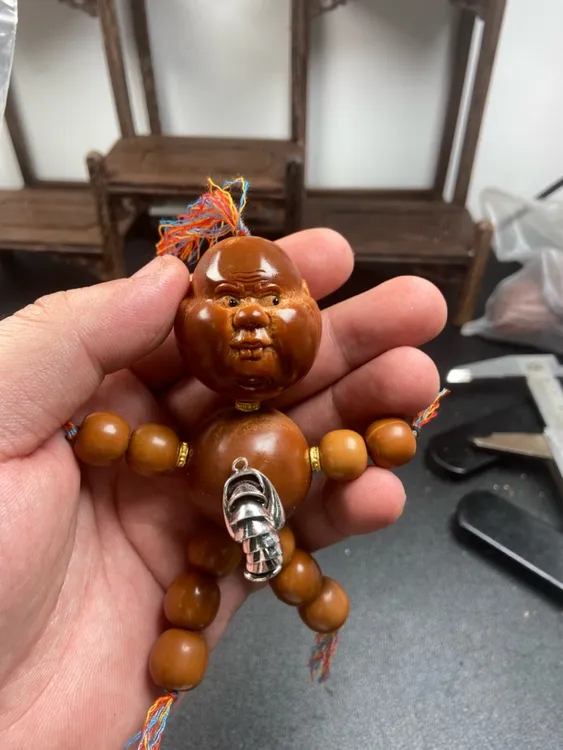 小人负心汉diy手工橄榄核生命文玩橄榄核小人手把件