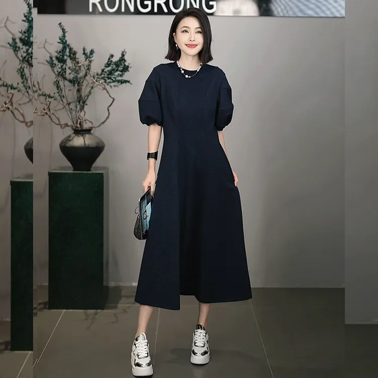 溶溶【星之派对】RONGRONG 复古法式千金气质宽松显瘦连衣裙CYD309