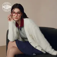 帕拉丁冬季女款上装字母刺绣设计开襟毛衫1911981