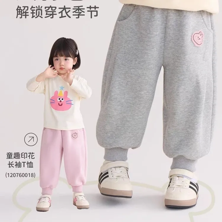 女童裤子春秋季2025新款宝宝运动裤洋气中小童长裤秋款秋装卫裤潮