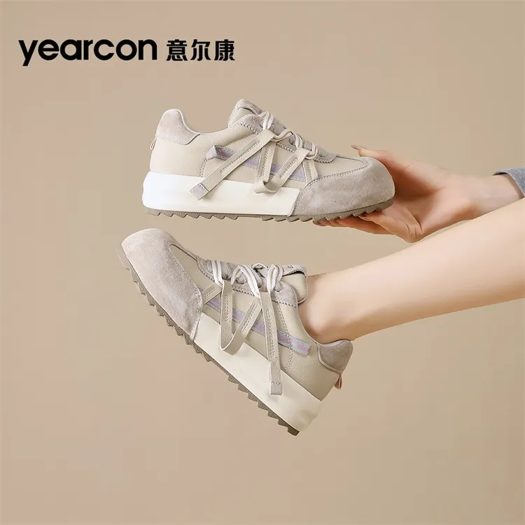 YEARCON/意尔康新款德训鞋厚底运动鞋休闲低帮透气时尚休闲鞋增高