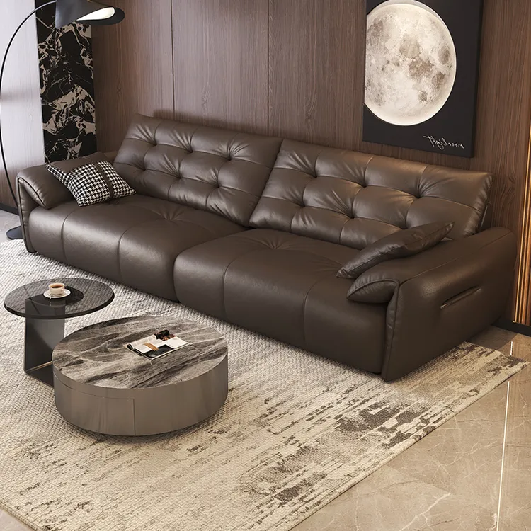 卡丽蒂大象耳朵云朵沙发意式简约真皮沙发高端直排头层牛皮沙发商品图