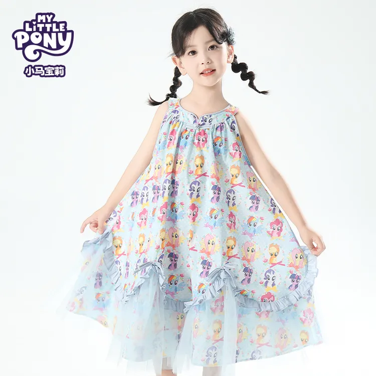 MY LITTLE PONY/小马宝莉2025夏季新款女宝满印无袖纯棉连衣裙