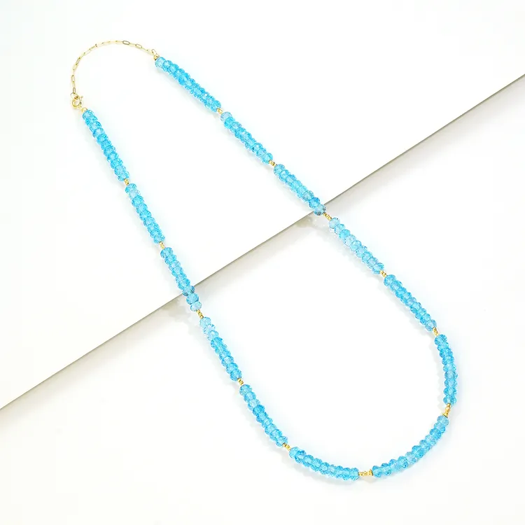 【之初】18K金高品质高阶托帕石项链（40+5） 46853