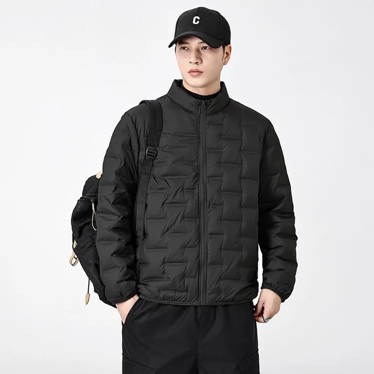 优选鸭绒男士棉服冬季上衣加厚保暖白立领棉衣潮防风羽绒外套