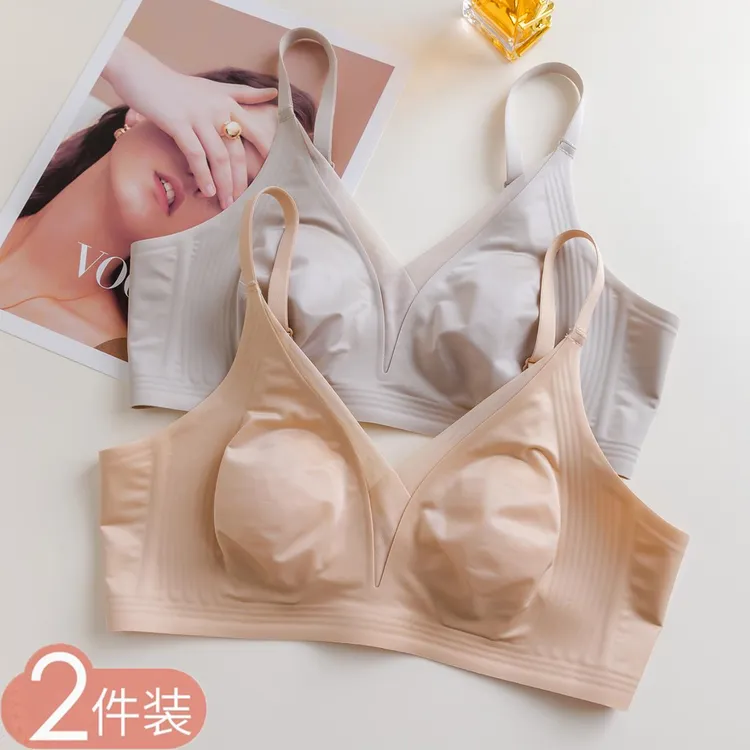 维多利亚超薄款兔耳朵内衣女大胸显小收副乳防下垂固定杯软支撑夏