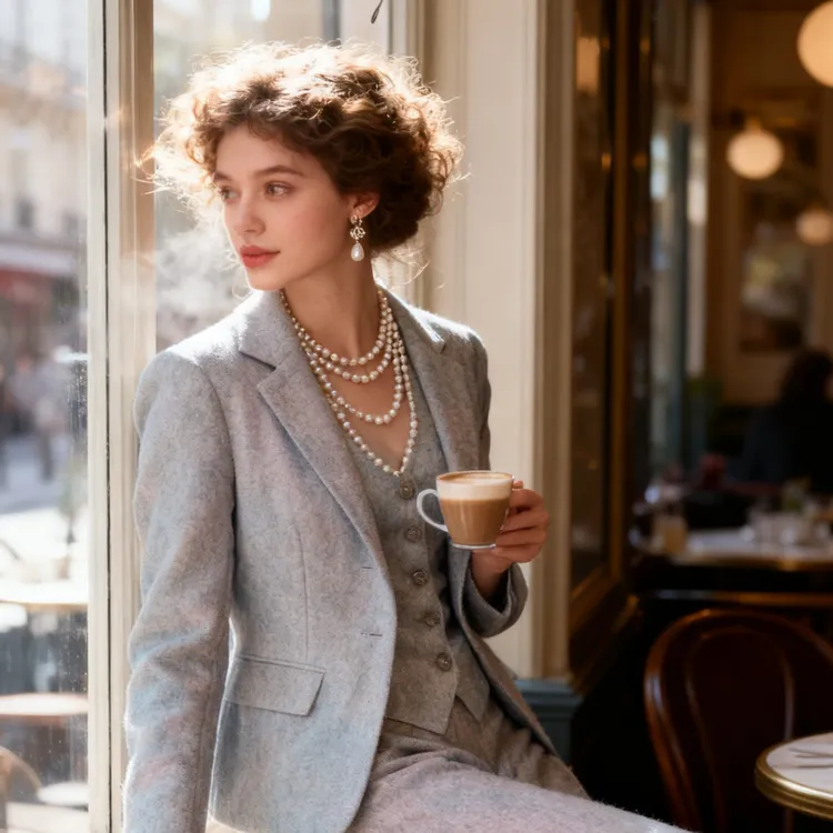 羊毛套装【苎韵】新款时尚洋气百搭女装百搭气质衣服设计小众衣服