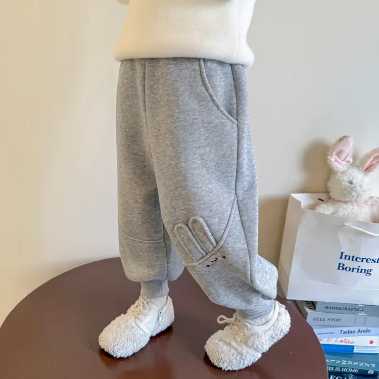2025女童加绒长裤加厚休闲风冬季女休闲裤洋气冬装运动保暖