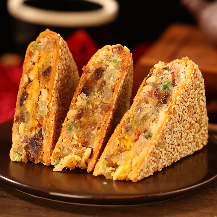 旺来发温州特产桥墩大月饼手工鲜肉五仁鲜肉肉松芝麻老式传统中秋