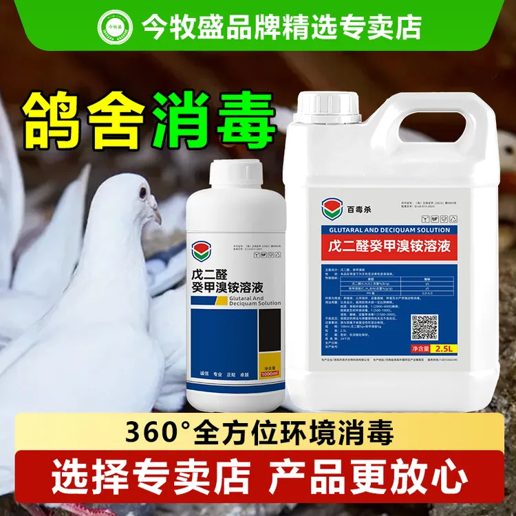 鸽舍消毒液带鸽笼鸽棚鸽场厂消毒液养殖场专用鸽子鸽用消毒液剂水