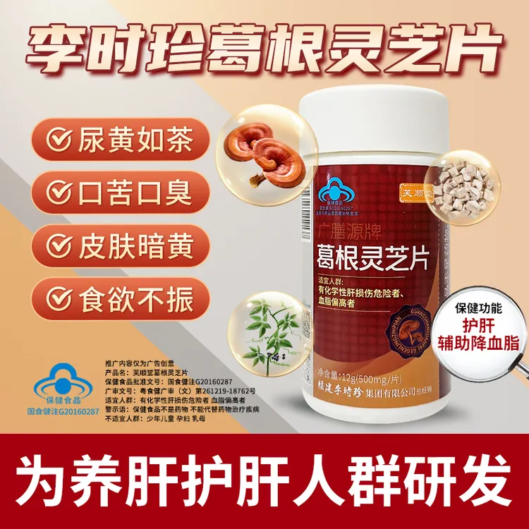 芙顺堂葛根灵芝片养肝护肝爱肝辅助保护肝损伤品质保障厂家直发