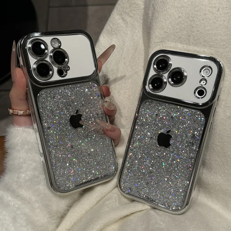 高级秒变滴胶闪粉适用iPhone17手机壳苹果16promax网红15全包14女