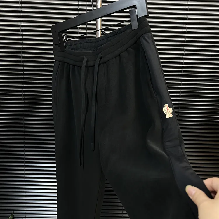 裤子男款秋冬款摇粒绒休闲裤加厚保暖直筒防风裤男士加绒刺绣卫裤