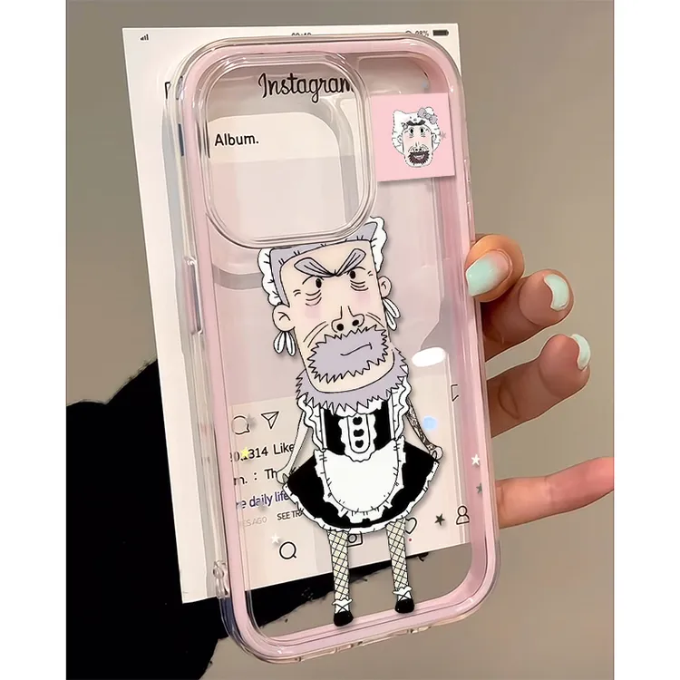 奥菲顿趣味牛爷爷适用iPhone16pro/15pro炫彩手机壳苹果14/13套12