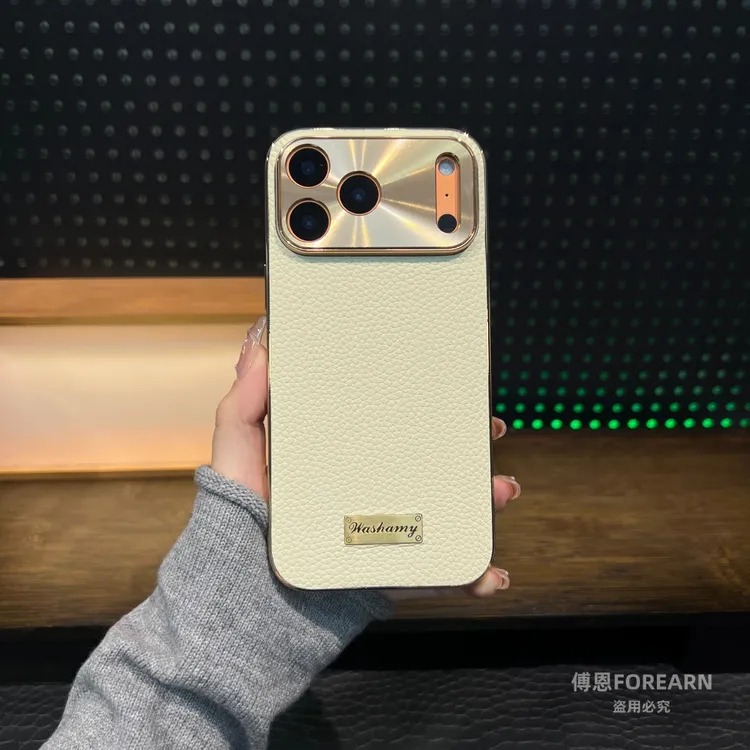 适用于苹果17promax手机壳iPhone17pro真皮17保护套Air全包防摔款