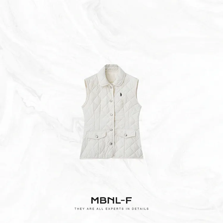 MBNL-F“劳伦马甲” 时尚经典棱纹翻领棉服马甲 秦磊XM-XMJ3684