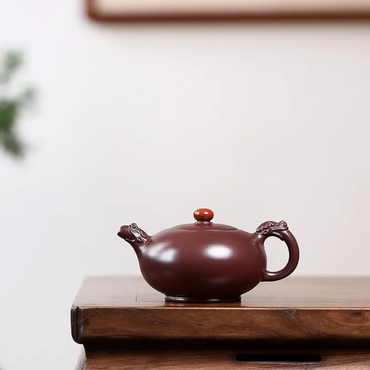 美壶《双龙戏珠》 280cc 国工鲍玉华作品